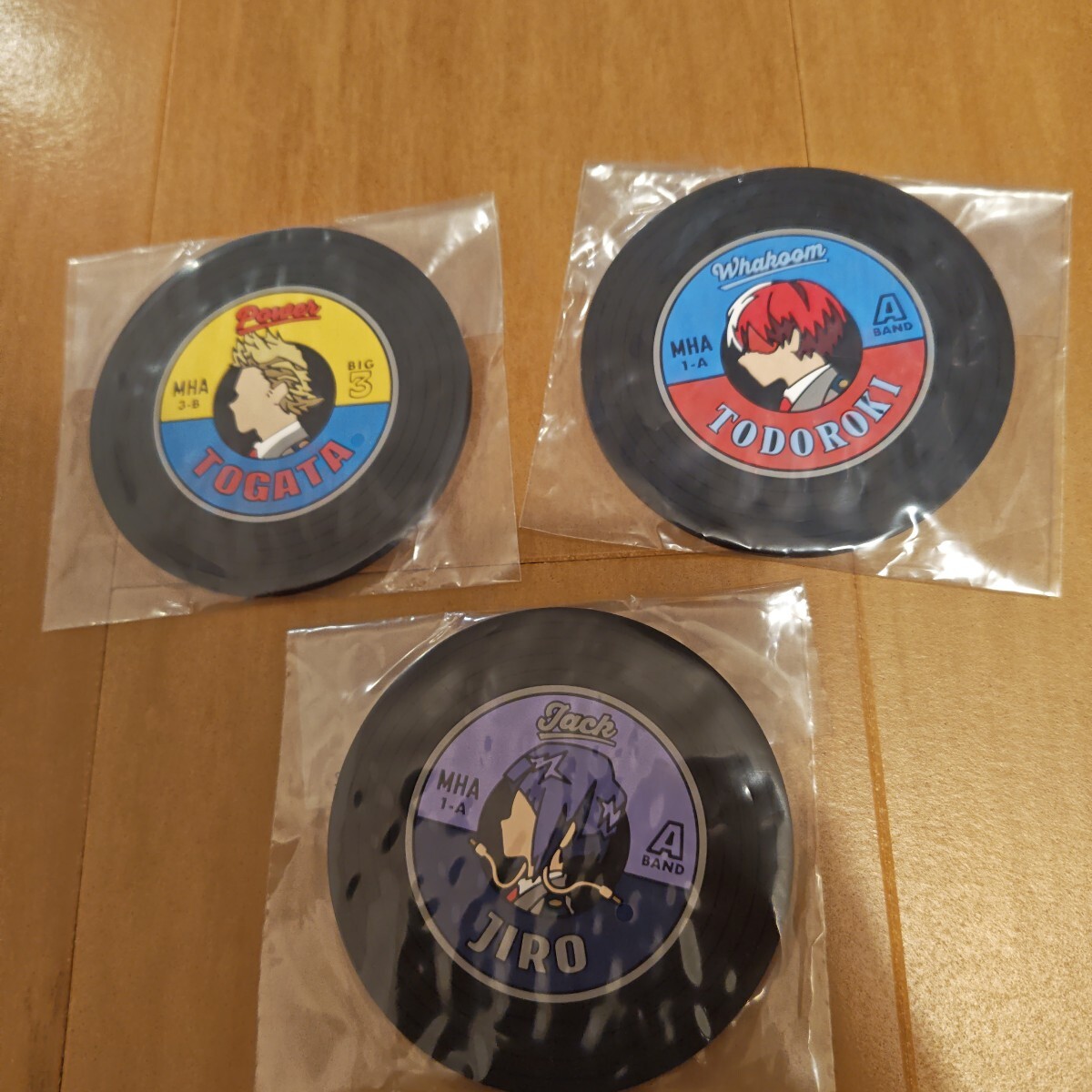 僕のヒーローアカデミア ヒロアカ 一番くじ 開催文化祭 レコードデザインラバーコースター コースター ラバーコースター 3個セット拍卖