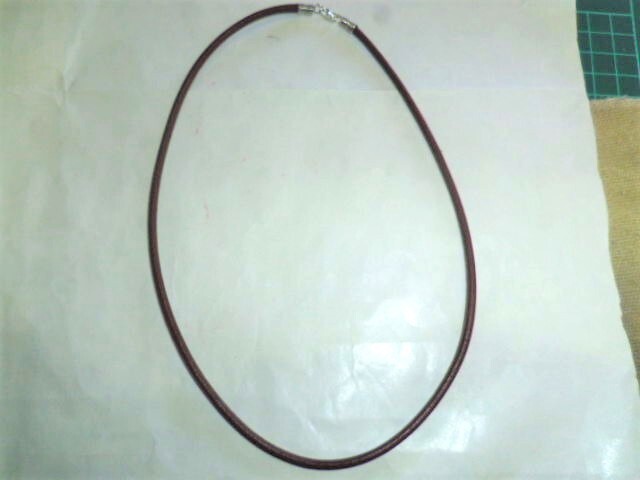 レザーネックレス シルバー925 こげ茶拍卖