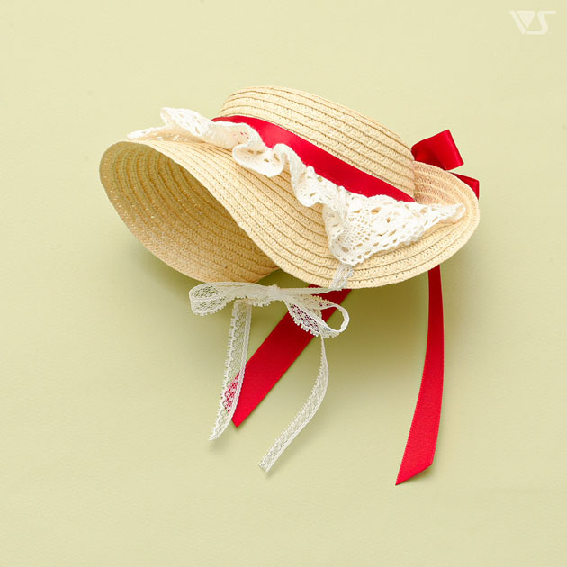 ドルパ53 新作 SD DD 帽子 ベルジェールハット(ベージュ・赤リボン) 未開封 スーパードルフィードルフィードリーム Dollfie Dream ボークス拍卖