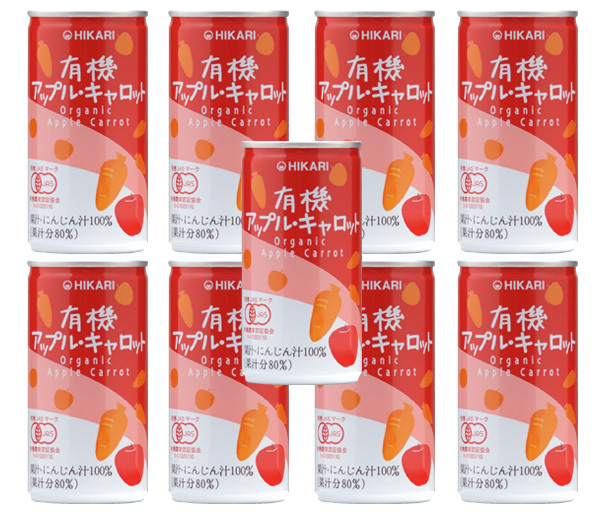 有機 アップル キャロット 1710g(190gX9本)★オーガニック★無添加・無化学調味料★りんごとレモン果汁と人参のフルーティな味(*^^*)拍卖