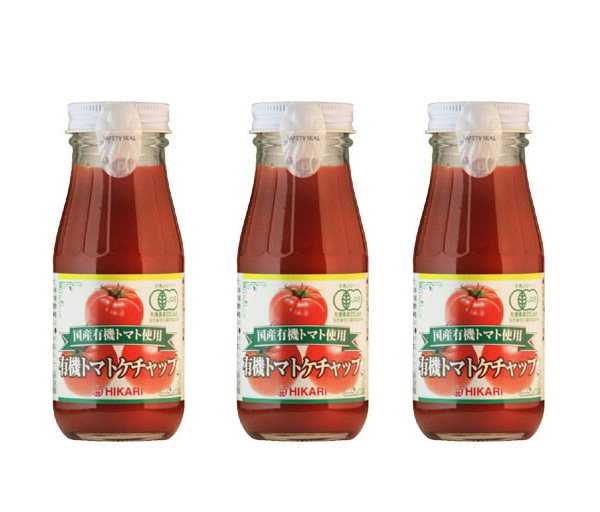 国産有機トマト使用 有機トマトケチャップ 600g(200gX3本)★無添加・無化学調味料★オーガニック★貴重な国産の有機トマトを100%使用♪拍卖