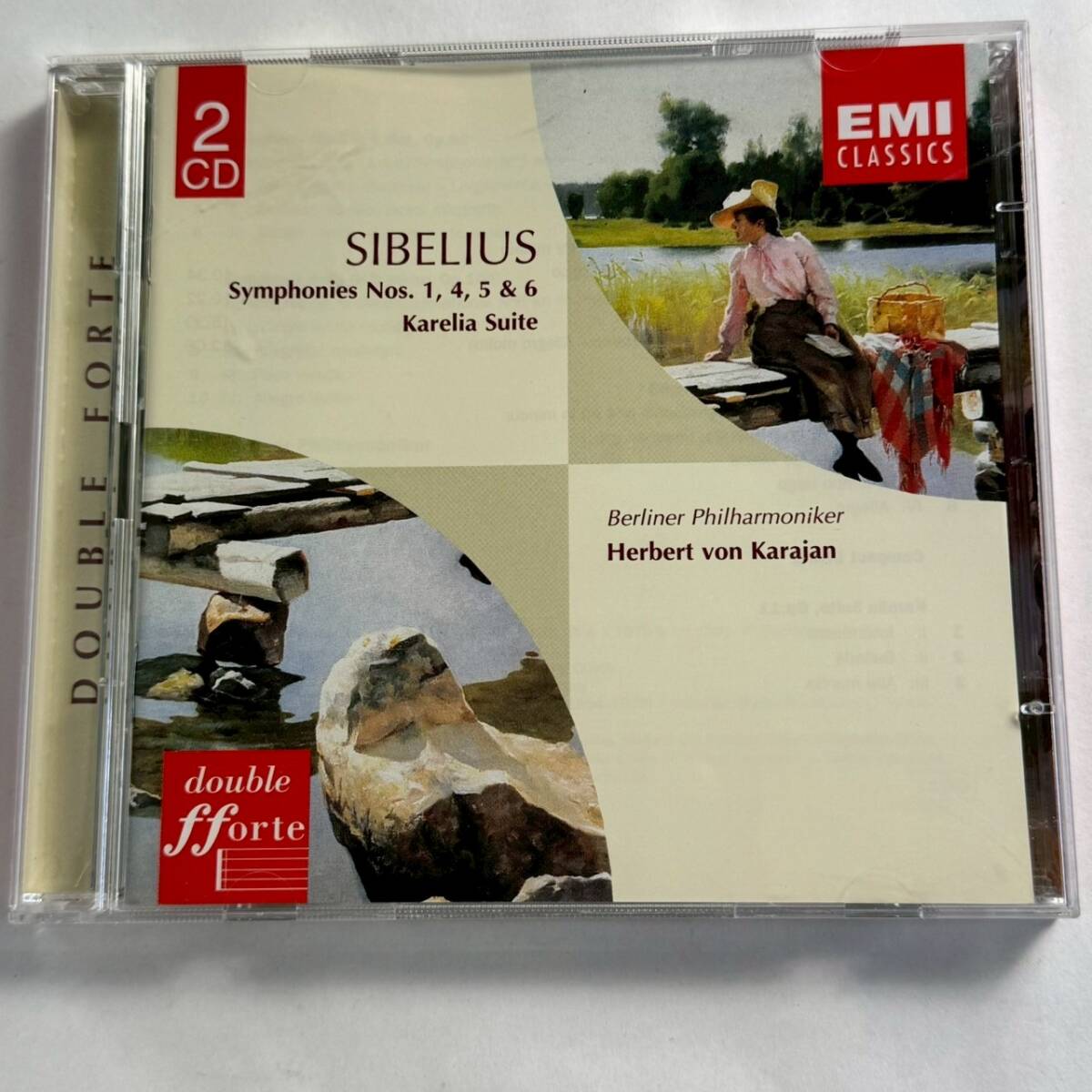 2CD シベリウス 交響曲第1・4・5・6番 カレリアスイート ベルリンフィルハーモニー管弦楽団 ヘルベルト・フォン・カラヤン H3r3 R7529拍卖