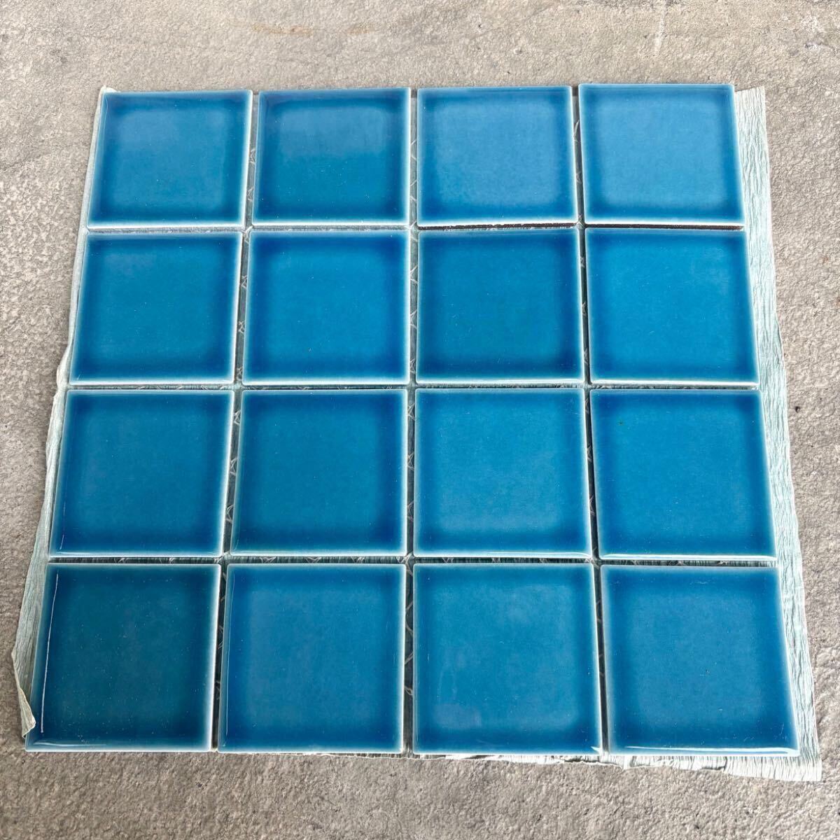 【 在庫限り 美濃焼タイル コバルトブルー シート 】18シートまで送料同じ!10シート以上ご希望の方は入札手続き前にコメントお願いします拍卖