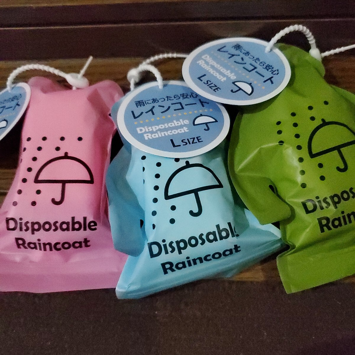 携帯レインコート3枚拍卖