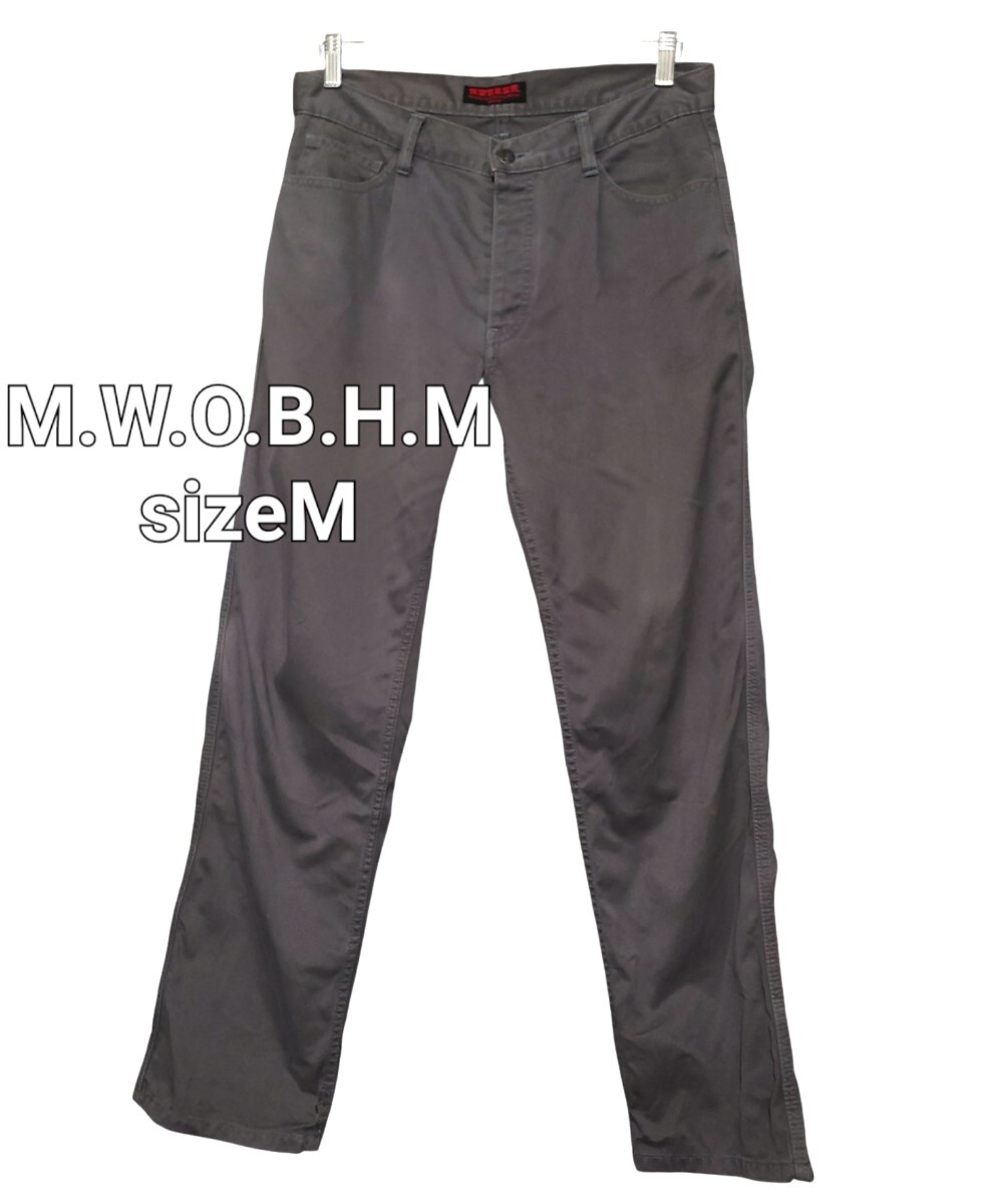 M.W.O.B.H.M ストレートコットンパンツ M グレー拍卖