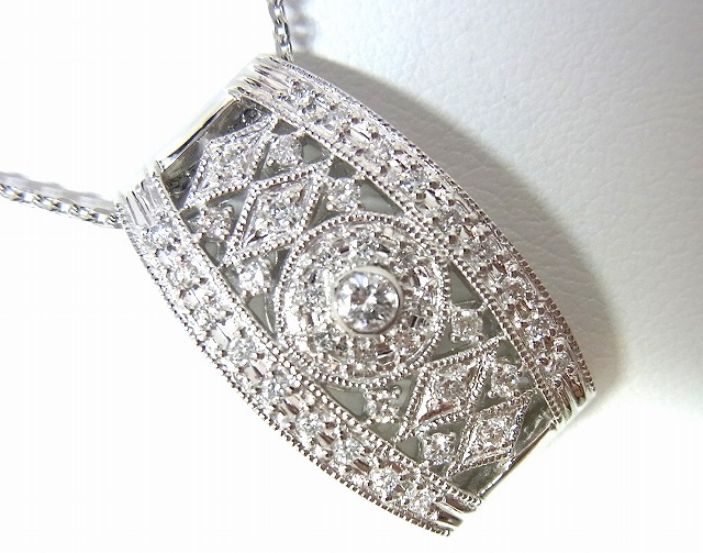 Pt900/850 ダイヤ0.49ct 11.4g スライドチェーン使用 USED品 美品拍卖