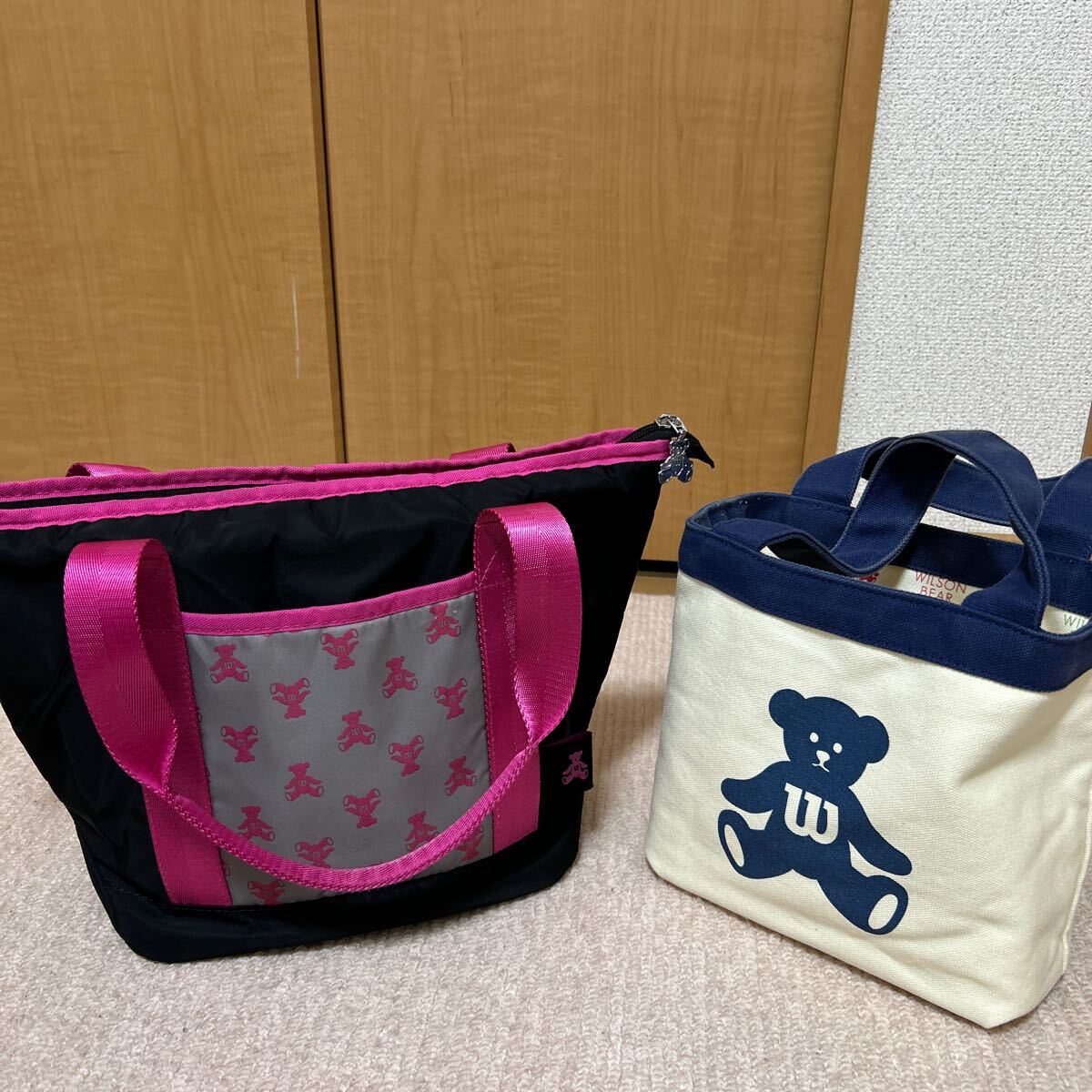 Wilsonウィルソン テニスバック ウィルソンベアー ゴルフ 小物入れ ラウンドトートバック 2セット拍卖