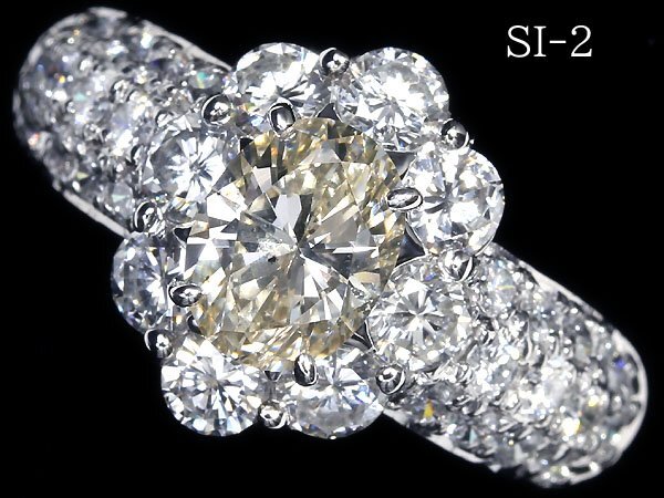 .IGL12058S【売り切り】新品【RK宝石】SI-2 極上ブラウンダイヤモンド 特大1.058ct!! 極上クリアダイヤ 1.41ct Pt900 超高級リング ダイヤ拍卖
