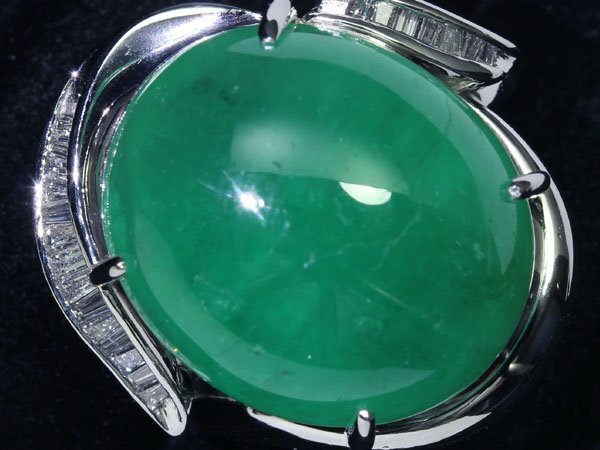 .OOL10337SS【売り切り】新品【RK宝石】超希少!! コロンビア産 極上天然エメラルド 超特大23.3ct!! 極上ダイヤモンド Pt900 超高級リング拍卖