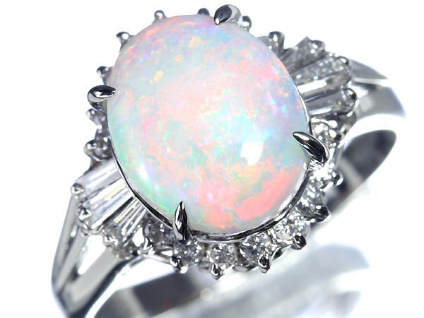 4OZ12806SS【売り切り】新品仕上【RK宝石】≪opal≫ ジュエリーマキ 極上オパール 大粒2.34ct!! 極上ダイヤモンド Pt850 高級リング ダイヤ拍卖
