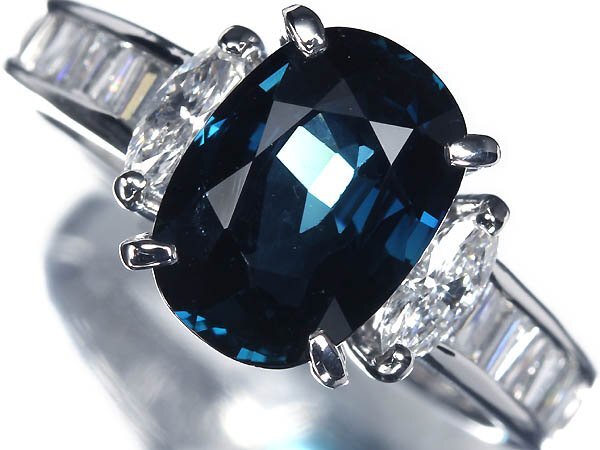 5MG14973S【売り切り】新品【RK宝石】≪Sapphire≫ 上質サファイア 大粒2.78ct 極上ダイヤモンド 0.55ct Pt900 高級リング ダイヤ拍卖