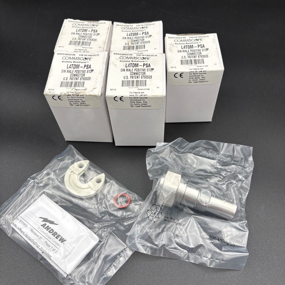 COMMSCOPE Andrew Solutions L4TDM-PSA 5点セット オスポジティブストップ コネクター 米国特許6793529 未使用中未開封品拍卖