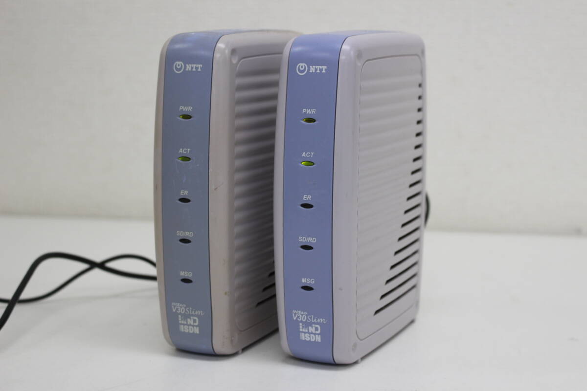 R177-⑤ 通電OK NTT西日本 INSメイト V30Slim 「P」2点 まとめ ターミナルアダプタ ISDN ネットワーク 周辺機器 電源アダプタ付 動作未確認拍卖
