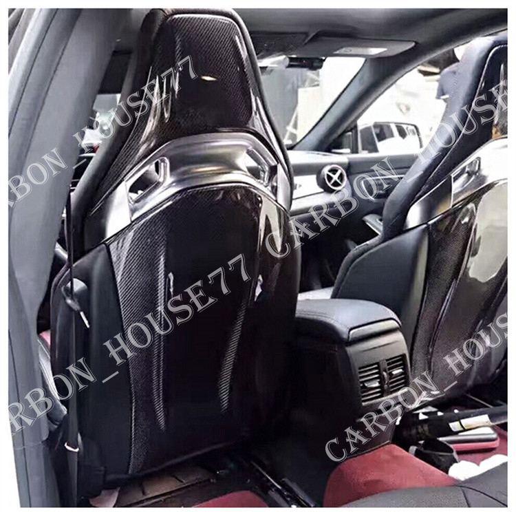 ★BENZ CLA45(2016-現行)A45(2016-現行)W205 C63/C63S(2015-2018前期)カーボン シートバック カバー《左右4枚ワンセット》☆拍卖