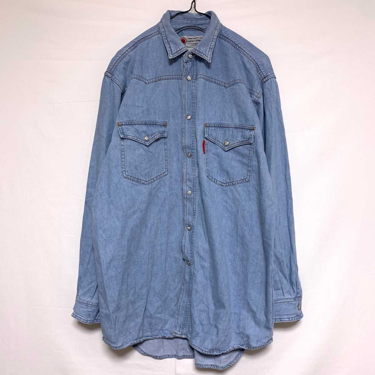 LUCKY STRIKE ラッキーストライク オリジナル デニムシャツ ウエスタン 長袖 インディゴ拍卖