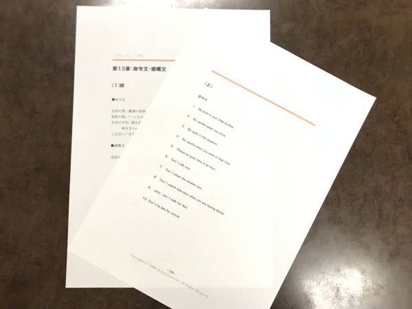 進学塾の内部生向けオリジナル英語教材 基礎英文法「命令文・感嘆文」 と「長文読解練習プリント」「ねこ直」シリーズ? 家庭学習用拍卖