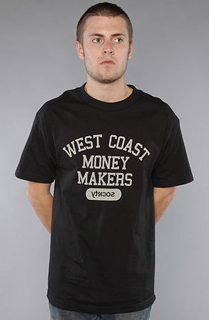 新品 SOCIETY West Coast Tee/Black ソサイエティ ウエストコースト Tシャツ メンズ 半袖 ブラック ウィズカリファー S拍卖