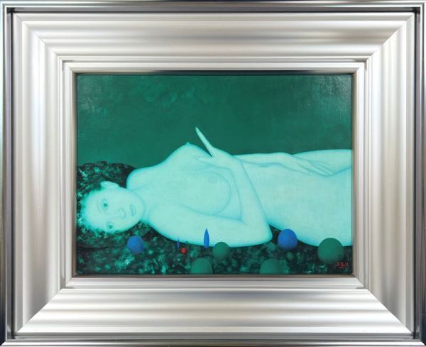 【FCP】 真作保証 蛇雄(Da-O) 油彩画4号 「秋送り」 1997年作 南蛮美術に参加 愛知万博日本館の館長迎賓室に作品展示作家 k拍卖