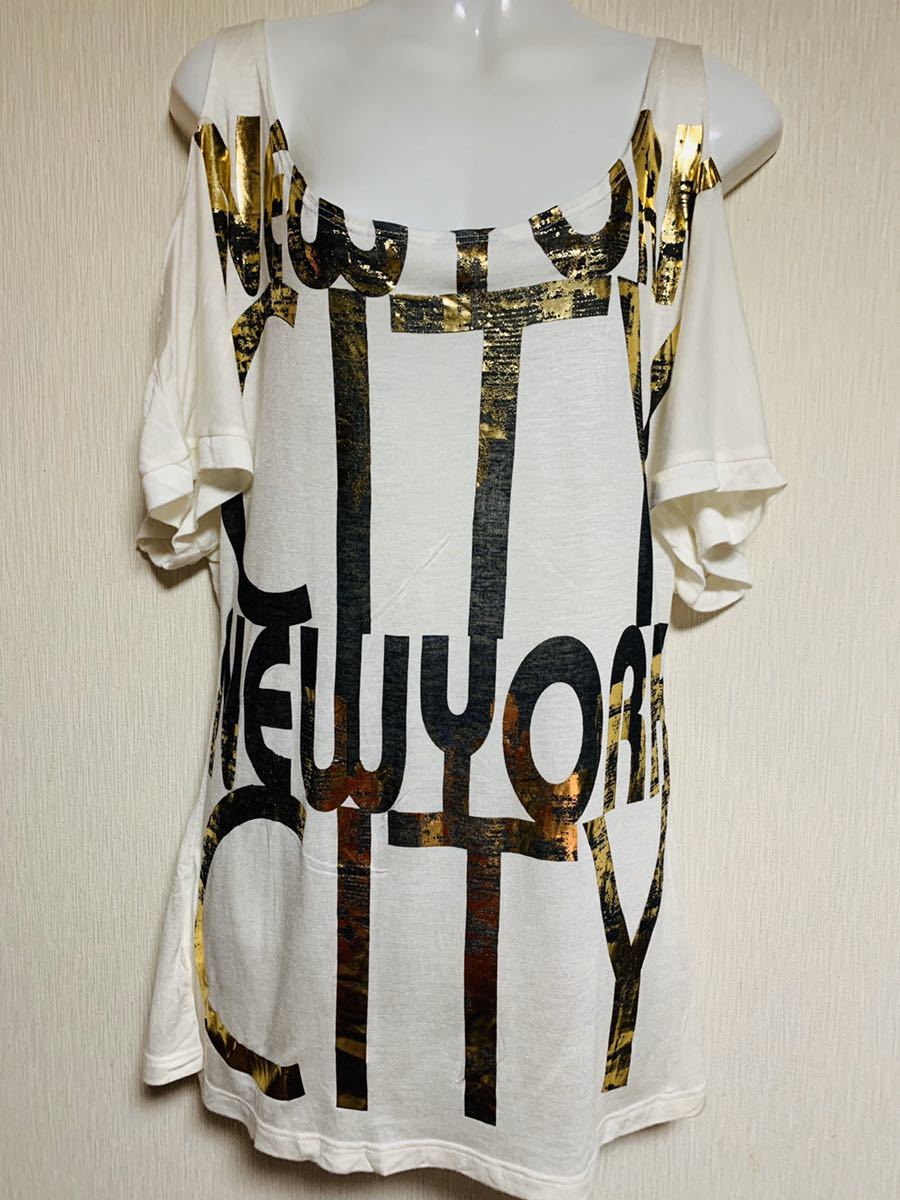 【ANAP USA】【新品タグ付き】オープンショルダーカットソー♪NYC拍卖