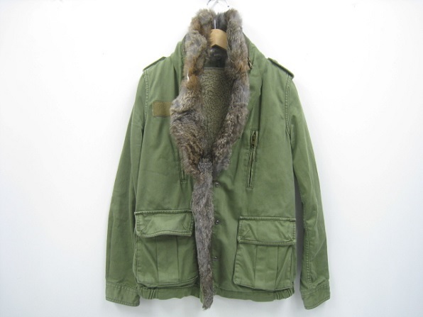 アナザーエディション ラビットファー ミリタリー ジャケット S拍卖
