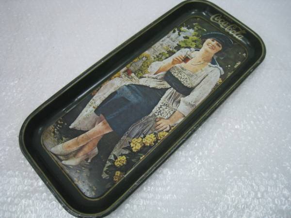 浜松市出品 昭和 レトロ Coca-Cola コカコーラ プレート お盆 トレー スチール 48x21.5cm拍卖
