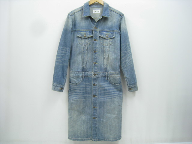 mansart マンサート デニムシャツワンピース 前開き ブリーチカラー サイズ38拍卖