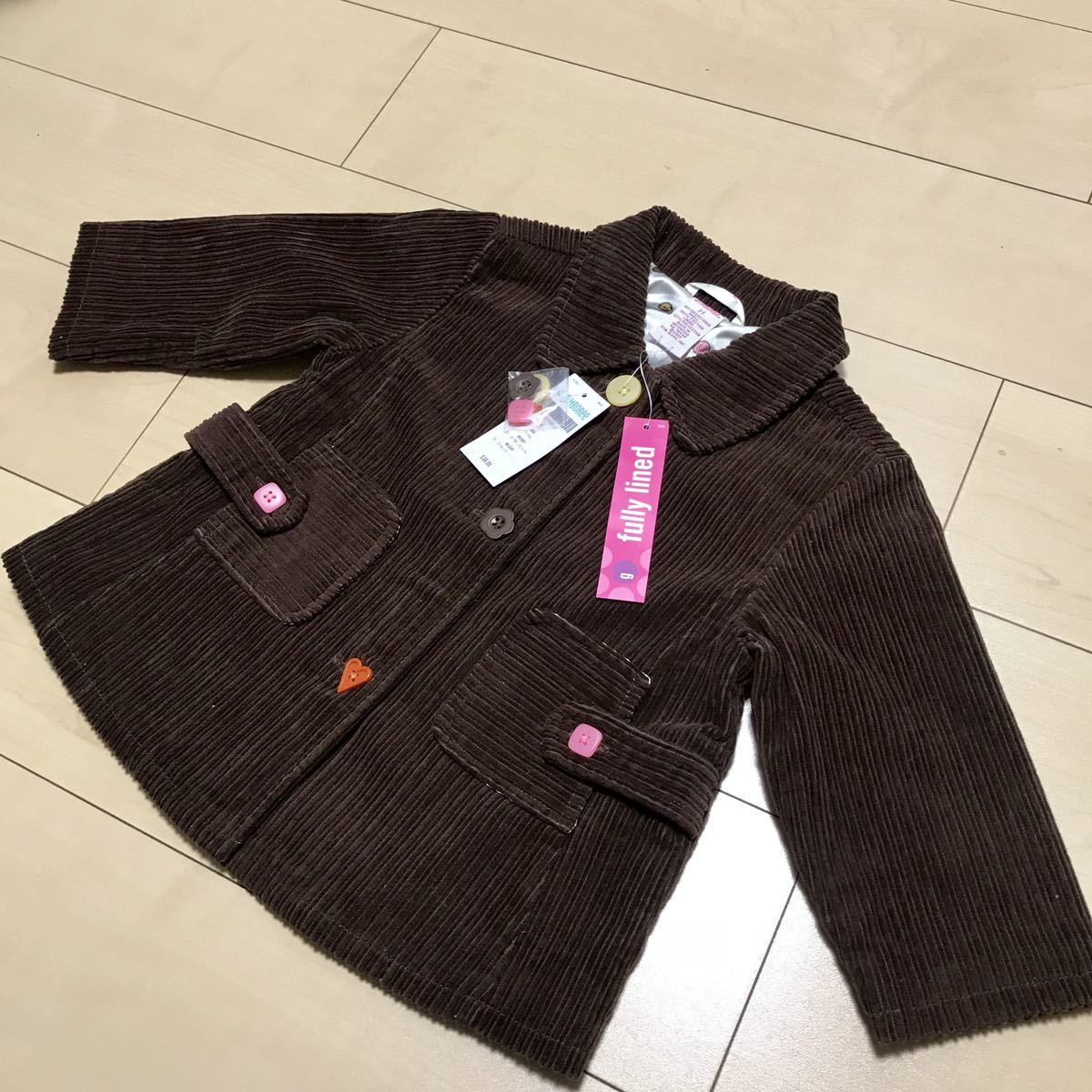 新品 ジャケット、レディース 早い者勝ち 激安 素敵 ブランド 上品 おしゃれ タグ付き、女の子 ボタンが可愛い 長袖 80サイズ拍卖