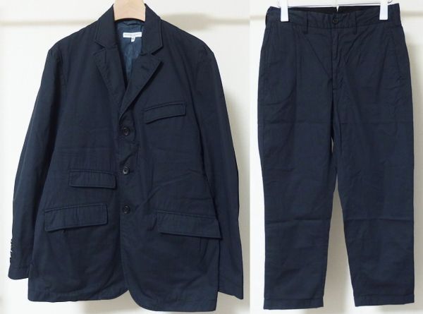Engineered Garments エンジニアードガーメンツ Andover Jacket Pant High Count Twill アンドーバー ジャケット XS パンツ XS 紺拍卖