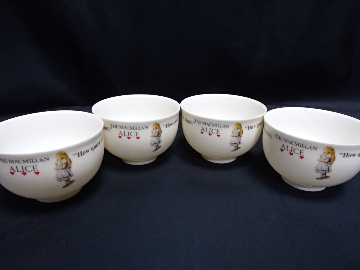 【ハ】【THE MACMILLAN ALICE】【アリス】【MAEBATA JAPAN】【お湯のみ】4客拍卖
