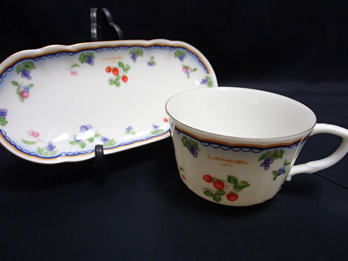 【LANCEL】【MAEBATA】【コーヒーカップ(1客)・トレー(1客)】【ランセル】拍卖
