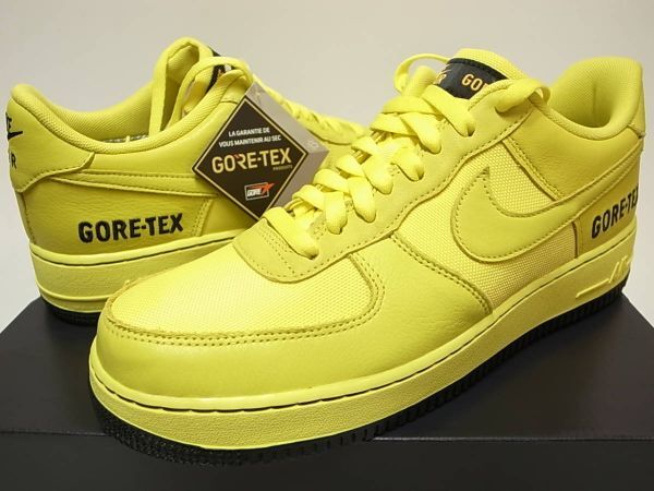 【送料無料】NIKE AIR FORCE 1 GTX GORE-TEX ゴアテックス DYNAMIC YELLOW/BLACK 黄色 ダイナミックイエロー限定 CK2630-701 US8/26cm 新品拍卖