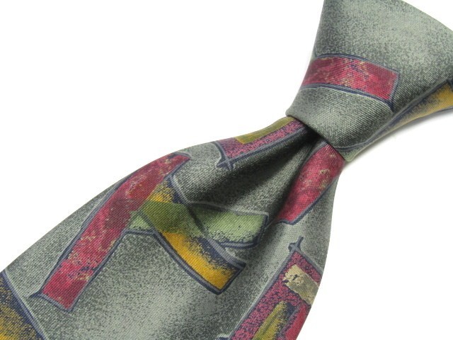 courreges(クレージュ) シルクネクタイ アート柄 イタリア製 848386C196R24拍卖