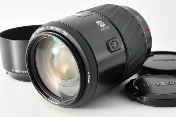 Minolta ミノルタ AF 100-300mm F4.5-5.6 Zoom A マウント フード・キャップ付#49拍卖