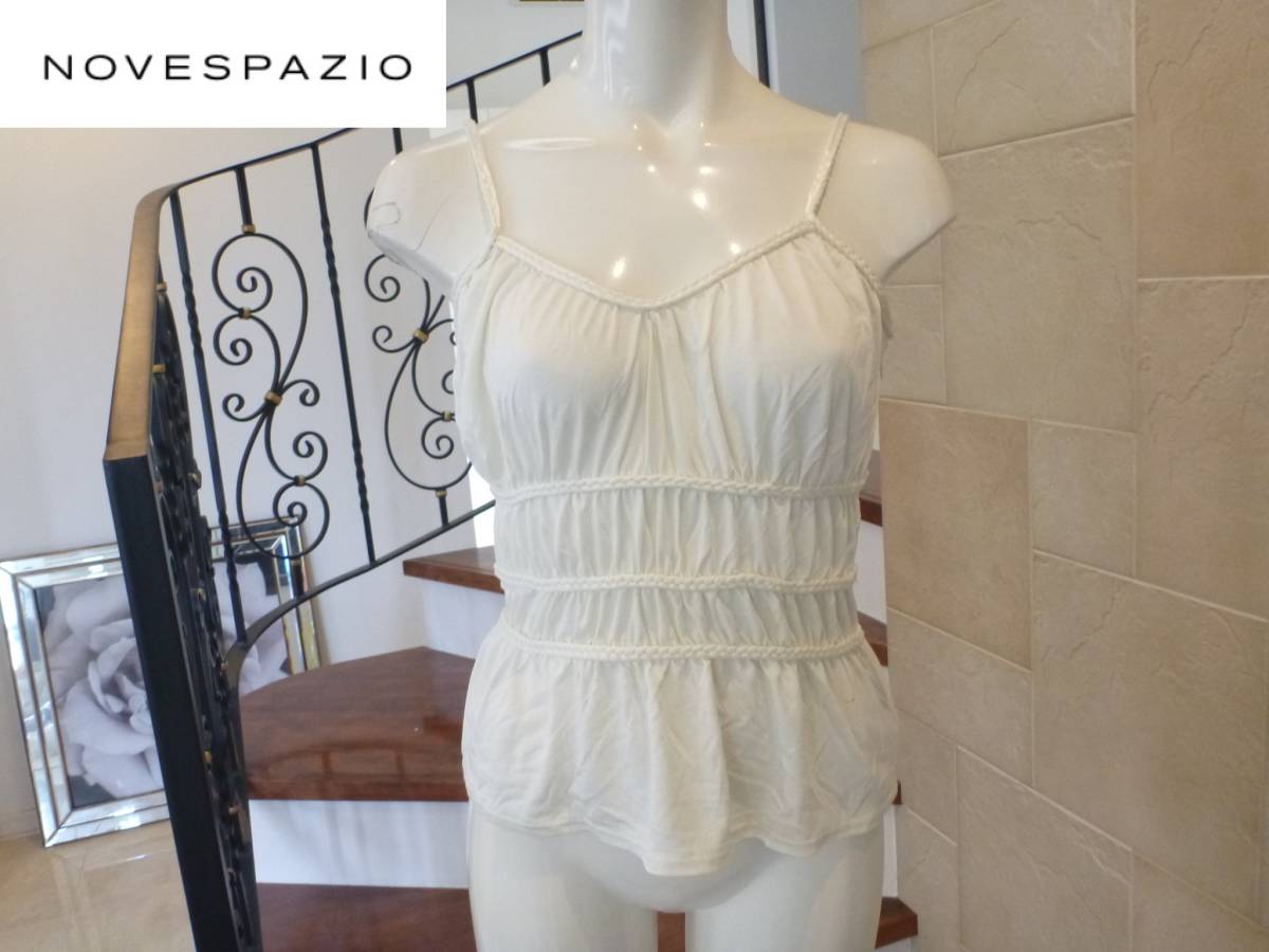 1.8万 超美品 NOVESPAZIO ノーベスパジオ ★白ホワイト キャミソール 38 M相当拍卖