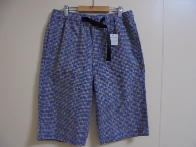 未使用品 FIRST DOWN ファーストダウン チェック ハーフ パンツ/M拍卖