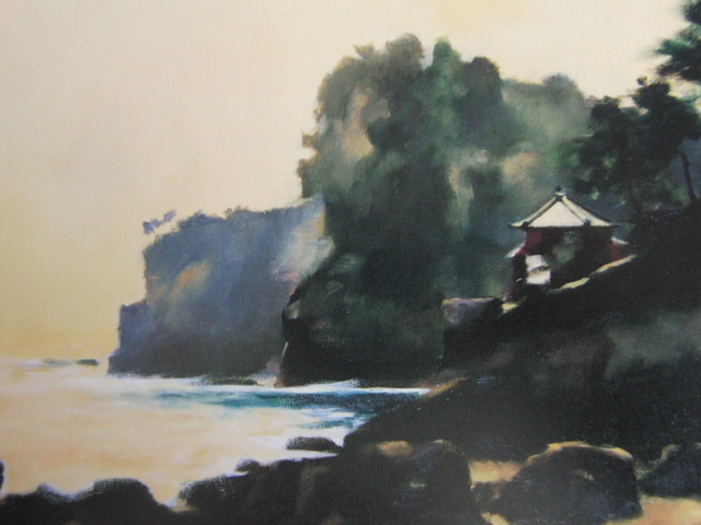 藤田忠夫、【五浦海岸】、希少な大判額装用画集より、美品、日本人画家、新品額装付、送料込み拍卖