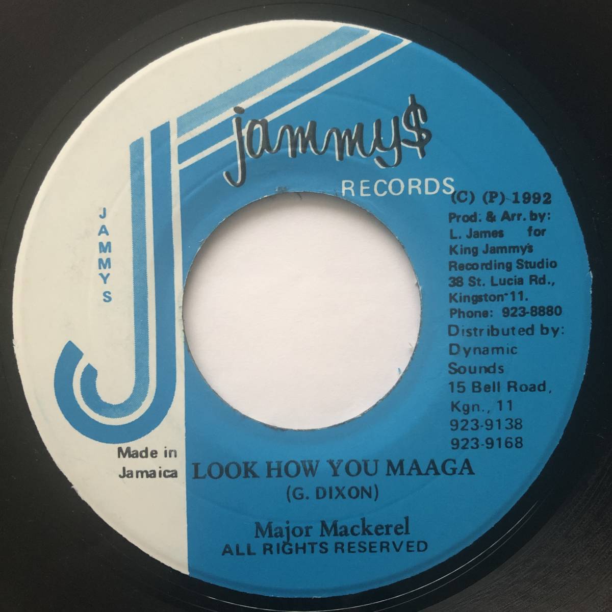 試聴 / MAJOR MACKEREL / LOOK HOW YOU MAAGA / Heavenless riddim/JAMMYS/reggae/dancehall/'92/big hit !!/7inch拍卖