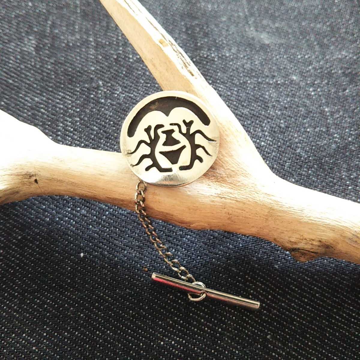 インディアンジュエリー ホピ族 オーバーレイ タイピン ブローチ♯ネイティブアメリカン ナバホ族 ズニ族 sterling silver 925拍卖