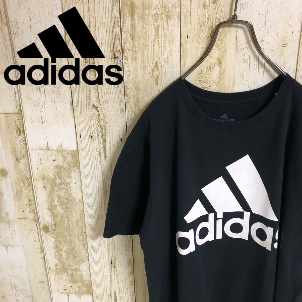 adidas アディダス パフォーマンスロゴ ビッグロゴ ビッグプリント ビッグシルエット メンズ Tシャツ 半袖Tシャツ カットソー 古着拍卖