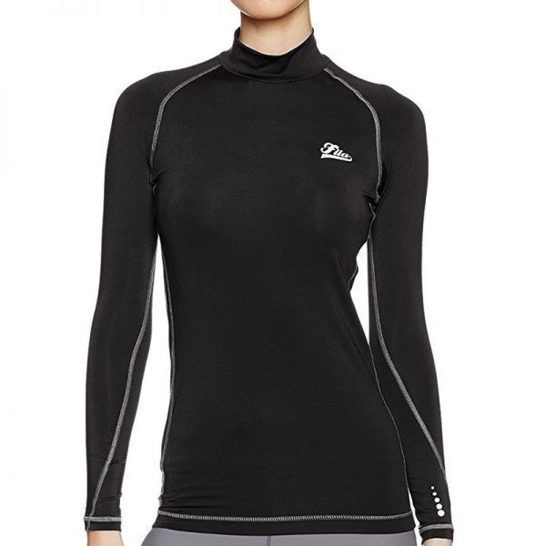 FILA フィラ マルチコンプレッション ハイネックロングスリーブシャツ BK レディース Mサイズ 445406 RUNNING(29)拍卖