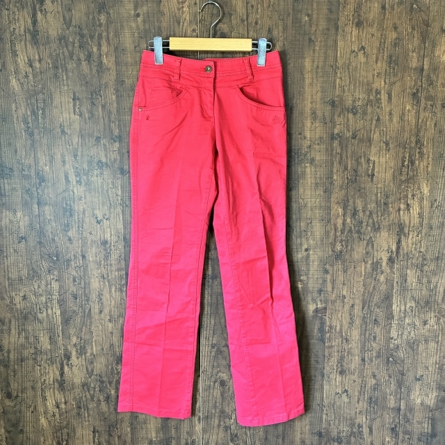 M51◇Munsingwear | マンシングウェア ストレートパンツ レッド レディース 7サイズ 中古品拍卖