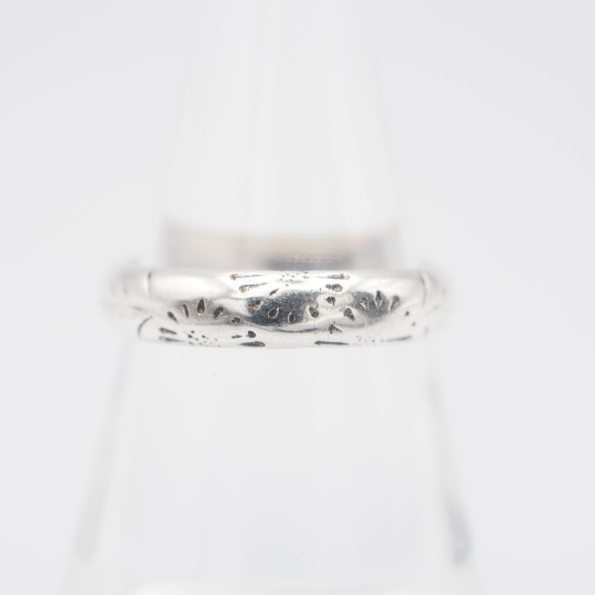 J426 ヴィンテージ SILVER刻印 リング 彫刻 デザイン シルバー 指輪 11号拍卖