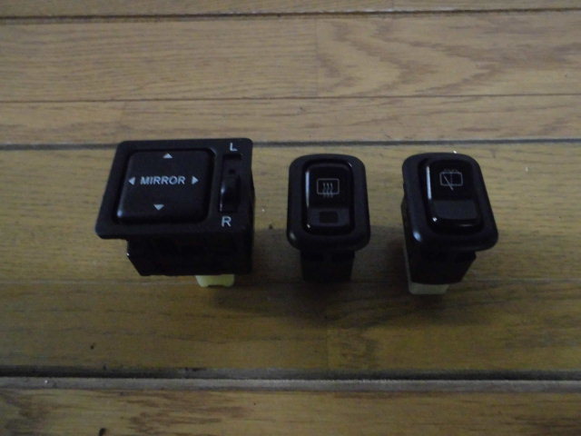 ダイハツ ムーヴ L900S 純正ロッカースイッチ ミラースイッチ 熱線 リアワイパー 運転席 S/W 3点 【L910S move ムーブ拍卖