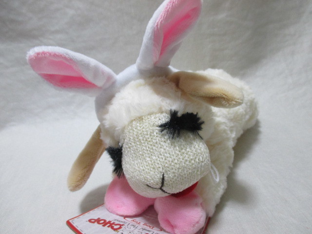 即決★Lambchop ラムチョップ ひつじ うさぎ バニー 25㎝ドール☆音が鳴ります!拍卖