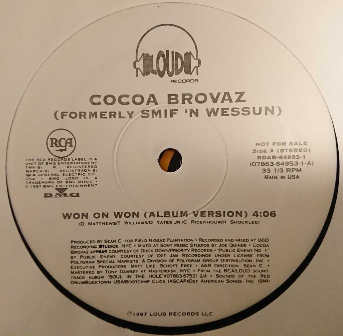 Promo / Cocoa Brovaz - Won On Won /12inch /Loud Records RDAB-64953-1拍卖