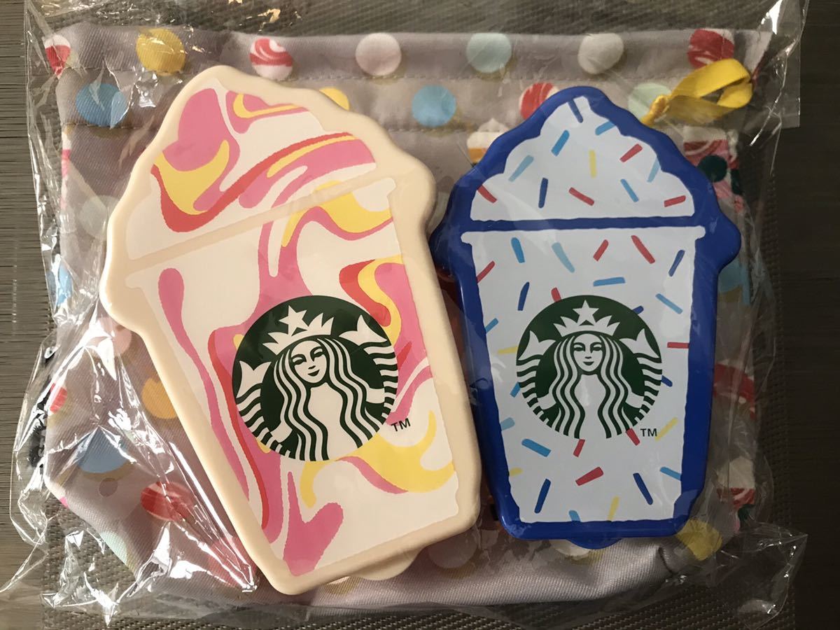 STARBUCKS スターバックス2020 春 限定フラペチーノ型ペストリーボックスセット&バッグ保冷巾着スタバギフト 贈り物 お弁当箱拍卖
