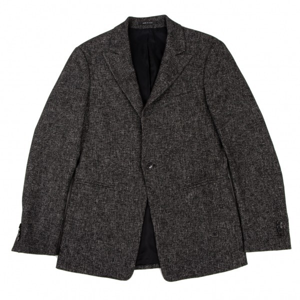 エンポリオアルマーニEMPORIO ARMANI JUDE LINE メランジウール1Bジャケット 黒白46拍卖