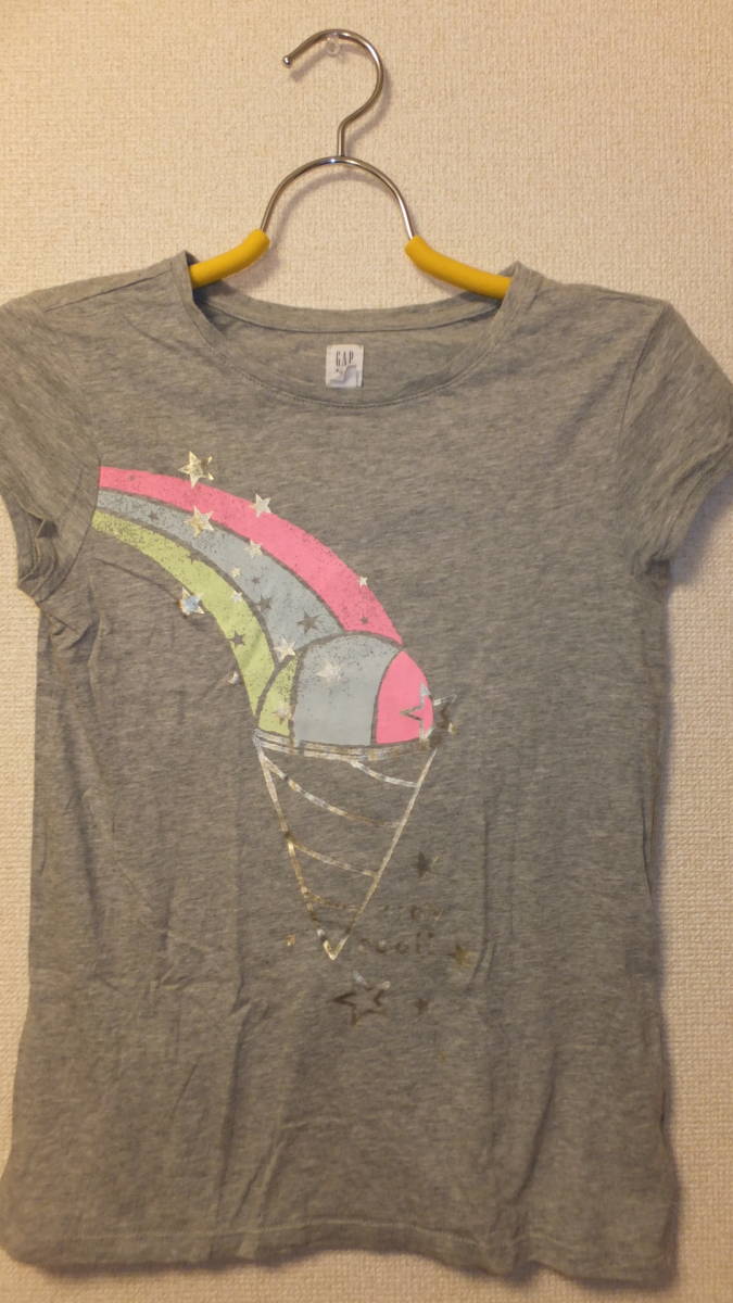 ★GAP Ladies★ギャップ レディース半袖トップス丸首シャツサイズXXL KIDS 身幅39Cm TOPS LADIES USED IN JAPAN シェーブアイス拍卖