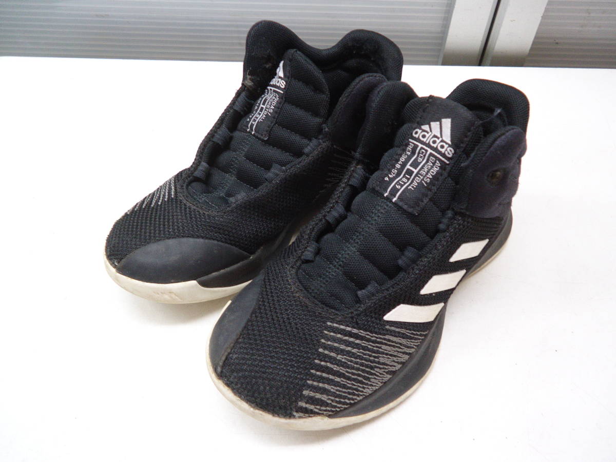 adidas/アディダス■19.0cm/US13K/UK121/2K/FR31/CHN185■Pro Spark 2018 K AH2644 キッズバスケットボールシューズ■黒/白■#20505MK274_8拍卖