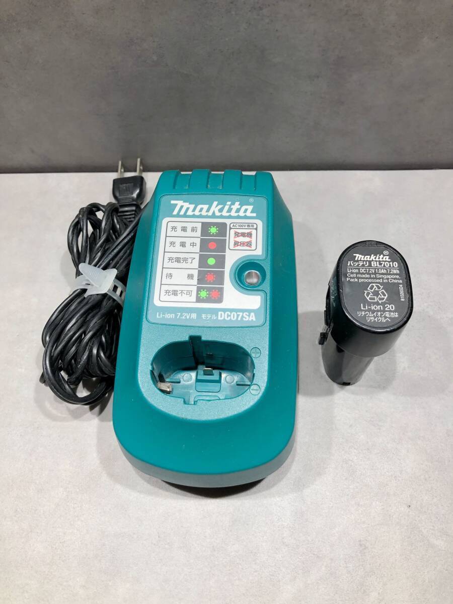 KO916 makita マキタ Li-ion 7.2V用 モデル DC07SA 充電器 BL7010 バッテリー付き 電動工具 作業 【保障あり】拍卖